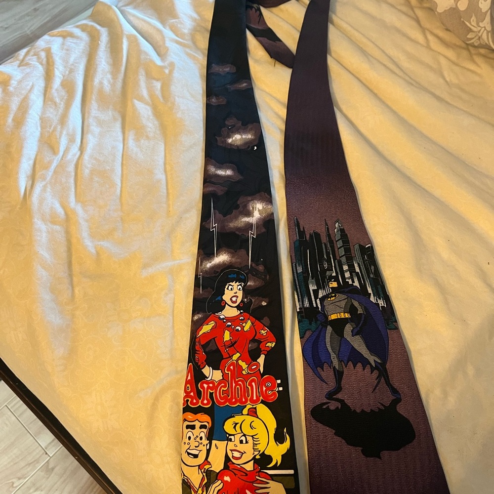 Colorful Cartoon and Superhero Ties